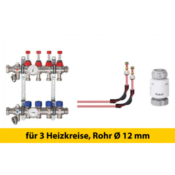 Schlüter Bekotec Anschlusspaket für 3 Heizkreise Rohr Ø 12 mm