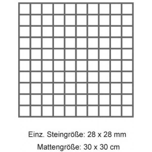 RAK Ceramics Gems/ Lounge Mosaik anthracite matt 30x30 cm, Steingrösse 2,5x2,5 cm
