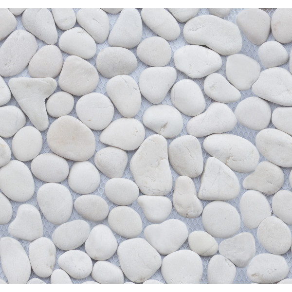 Bärwolf Pebble Natursteinmosaik white matt 30x30 cm