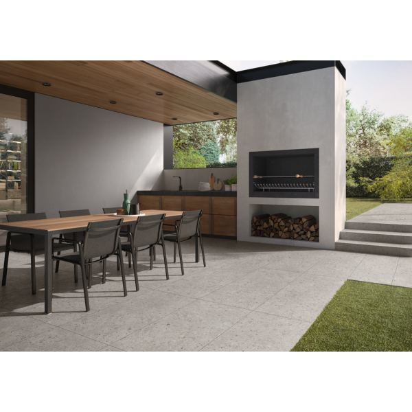 Terrassenplatten Villeroy & Boch Aberdeen Outdoor 2843 SB60 opal grey matt 60x120x2 cm Granitoptik