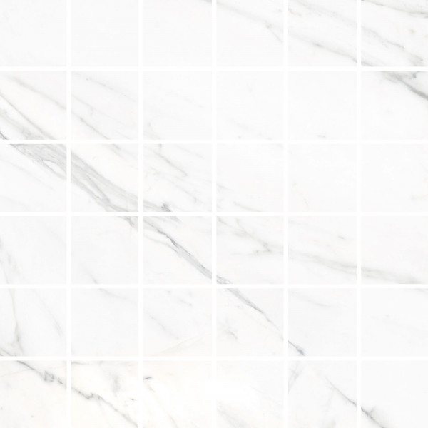 Tau Ceramics Varenna Mosaik Marmoroptik white poliert / glänzend 30x30 cm