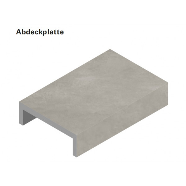 Villeroy & Boch Aberdeen Abdeckplatte Rechteck Granitoptik slate grey matt 40x120x2 cm