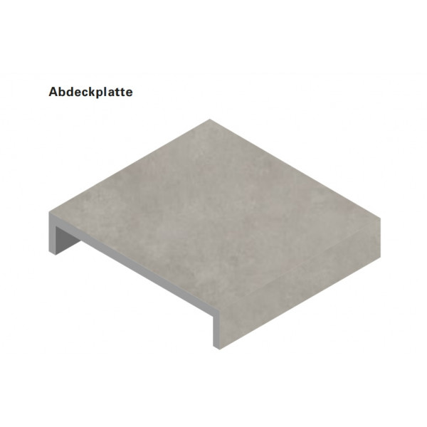 Villeroy & Boch Hudson Abdeckplatte Quadrat Sandsteinoptik white clay matt 60x60x2 cm