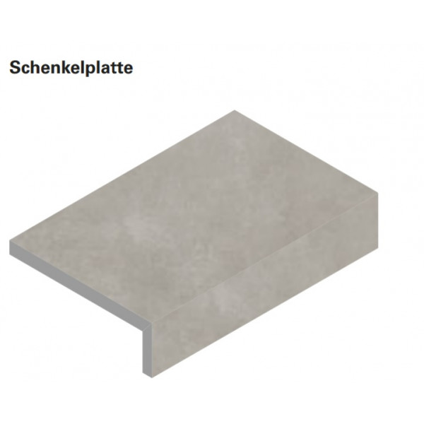 Villeroy & Boch Hudson Schenkelplatte Sandsteinoptik white clay matt 35x60x2 cm