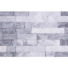 Brickstone Cloudy 15x60cm weiß-grau glitzer Quarzit Wandverblender