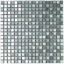 Dune Material-Mix-Mosaik Metallic silver glänzend silber 30x30 cm