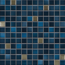 Jasba Fresh Mosaik midnight blue-mix metallic glänzend 32x32 cm