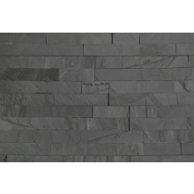 Brickstone 15x60cm schwarz matt Naturstein Wandverblender