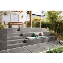 Terrassenplatten Villeroy & Boch My Earth 2802 RU90 anthrazit 60x60x2 cm Outdoor Schieferoptik matt 
