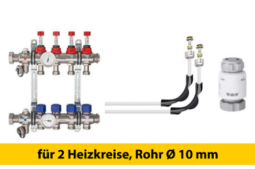Schlüter Bekotec Anschlusspaket für 2 Heizkreise Rohr Ø 10 mm