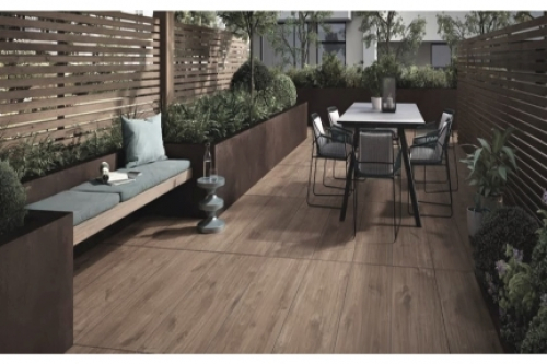 Terrassenplatten Villeroy & Boch Oak Park 2821 HR80 cacao 40x120x2 cm Outdoor Holzoptik matt 