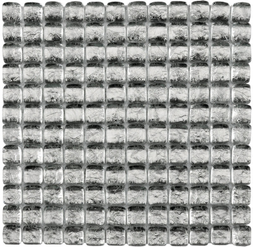 Bärwolf Ice Cube Glasmosaik silver natur 33x33 cm