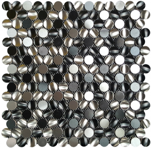 Dune Materialmix-Mosaik Hypnotic silber-mix glänzend 29x29 cm
