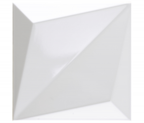 Dune ceramics Origami White Gloss Wandfliese weiß glänzend 25x25 cm