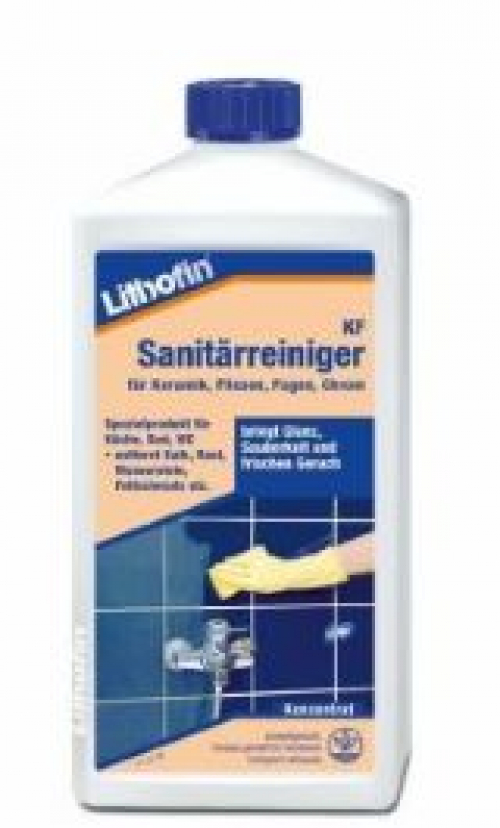 Lithofin KF Sanitärreiniger für Keramik, Fliesen, Fugen und Chrom ( 1 Liter )