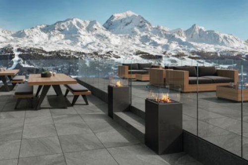 Terrassenplatte Villeroy & Boch Mont Blanc Outdoor titan 60x60x2 cm 2869 GS60 matt R11/B