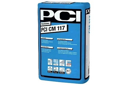 PCI CM117 Flexkleber für keramische Fliesen Platten und Naturstein 25kg grau