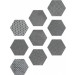 Steuler Slate Dekorationsset ,,Sechseck dekoriert´´ 9-teilig Schieferfliese schiefer matt 16.5x19 cm