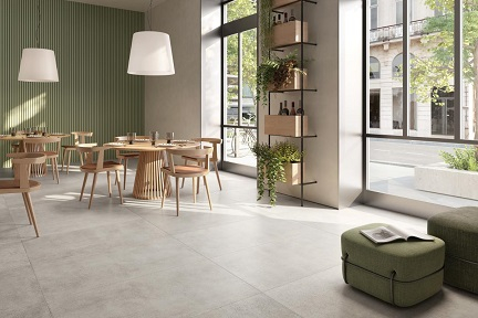 Arte Casa Basic Concrete Bodenfliese 60x120 cm Betonoptik hellgrau matt