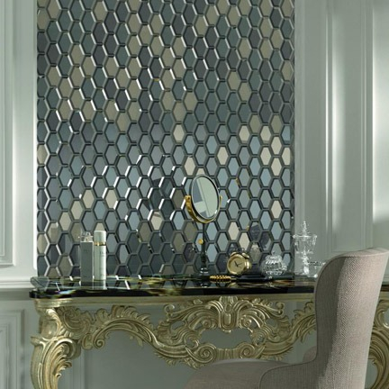Dune Glass Mosaics Summum Glänzend Mosaik 25x32 cm – Elegantes Dekor-Mosaik für moderne Raumgestaltung