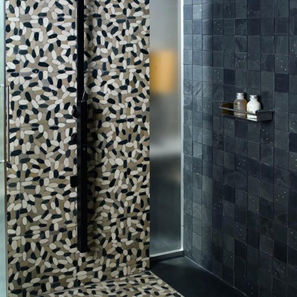 Dune Stone Mosaics Dekor-Mosaik Pebbles Light matt 31x32 cm - Moderne Wandfliese im matten Design