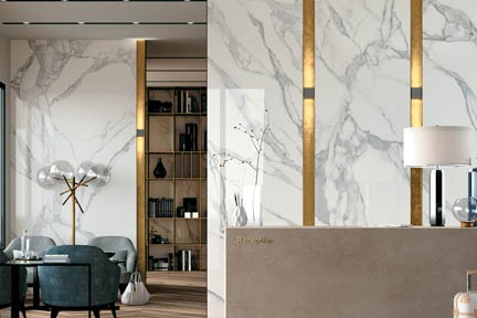 Mirage Jewels Bodenfliese Marmoroptik calacatta reale glänzend 60x60 cm