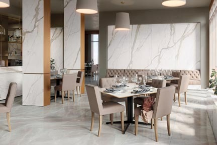 Mirage Jolie Bodenfliese Marmoroptik calacatta select glänzend 80x80 cm