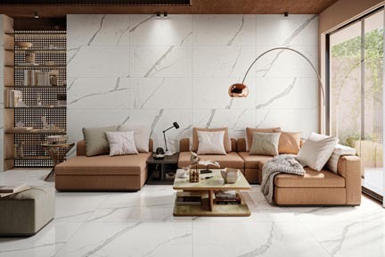 Mirage Jolie Bodenfliese Marmoroptik statuario fine glänzend 60x120 cm