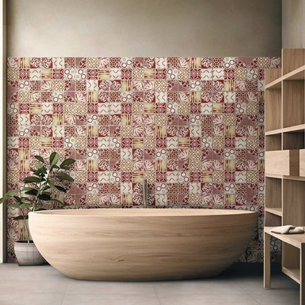 Steinmetz Flair Dekor-Mosaik Rosso Matt 30x30 cm - Mosaik in intensivem Rot für Wände & Böden