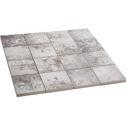 Steinmetz Fresco Dekor-Mosaik Grey Matt 29x29 cm – Dezentes graues Mosaik für elegante Raumgestaltungen
