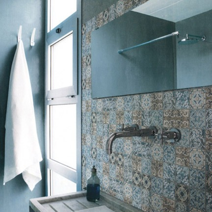 Steinmetz Renaissance Dekor-Mosaik Blue Mix Matt 30x30 cm – Farbige Mosaikfliesen für moderne Dekoration
