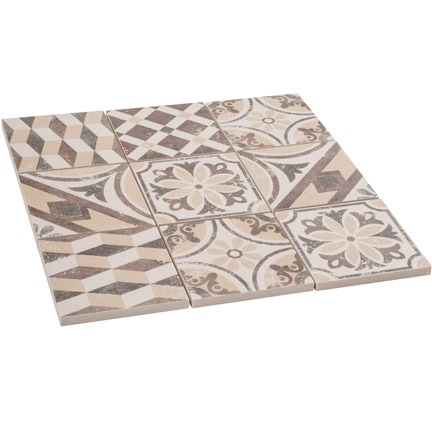Steinmetz Retro Dekor-Mosaik Beige Mocca Matt 29x29 cm – Retro-inspiriertes Mosaik für stilvolle Räume