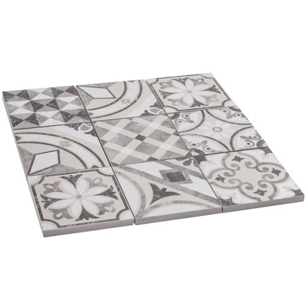 Steinmetz Retro Dekor-Mosaik Grigio Anthrazit Matt 29x29 cm – Elegantes Mosaik für moderne Innenräume