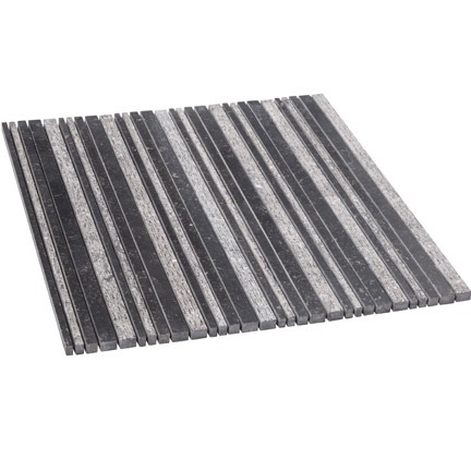 Steinmetz Scrapestone Dekor-Mosaik Nero Matt 30x30 cm – Edles Mosaik in Schwarztönen für Wände und Böden