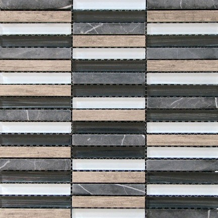 Steinmetz Vanity Dekor-Mosaik Anthrazit Matt 30x30 cm – Eleganter Mosaikboden für Wand und Boden