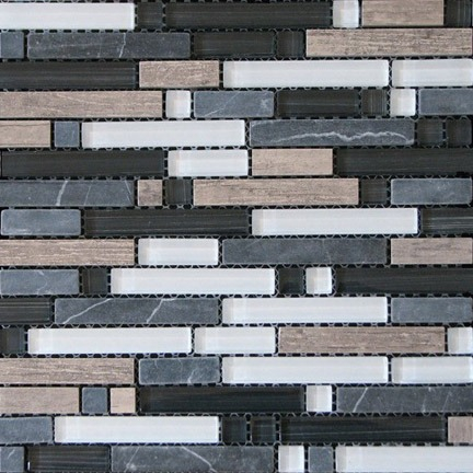 Steinmetz Vanity Dekor-Mosaik Antracite Muro Matt 30x30 cm – Dunkles Mosaik für stilvolle Akzente
