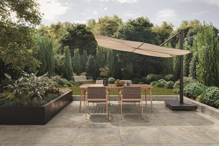 Villeroy & Boch Bourgogna Terrassenplatte Steinoptik greige matt 80x80x2 cm