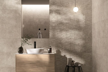 Villeroy & Boch Tri.Art Dekorfliese 40x120 cm – Steinoptik Greige Matt für stilvolle Wandgestaltungen