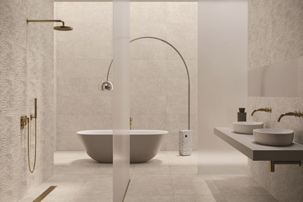 Villeroy & Boch Tri.Art Dekorfliese 40x120 cm – Steinoptik Weiß Grau Matt für elegante Wandgestaltungen
