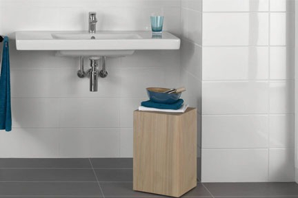 Villeroy & Boch Unit Two Wandfliese Farbenoptik weiß glänzend 15x30 cm